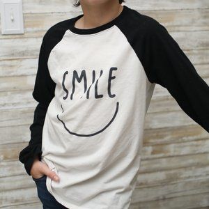 Cat & Jack Long-Sleeve Smile Shirt Large